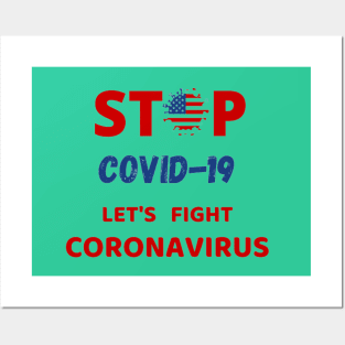 Lets Fight Coronavirus Posters and Art